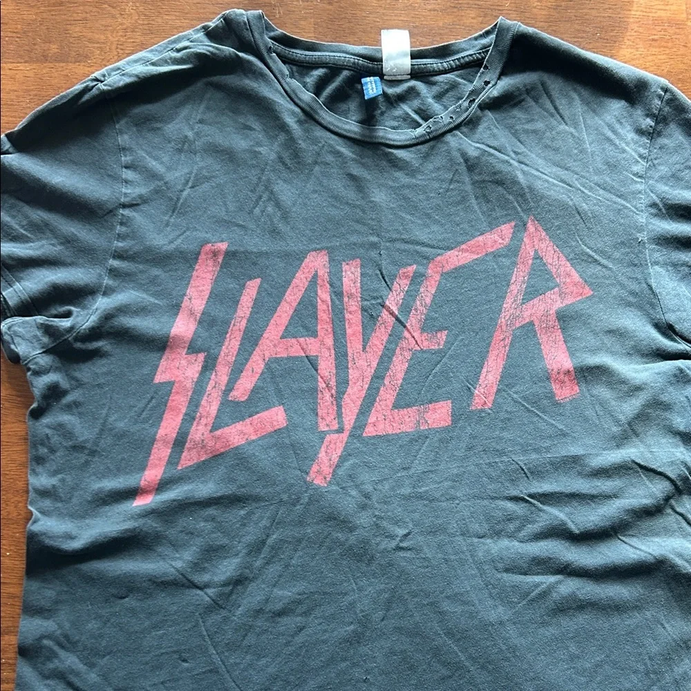 H & M Divided Men’s Black Slayer Graphic T-Shirt size m - Picture 3 of 5